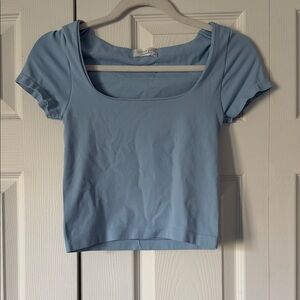 Altar'd State Light Blue Crop Top